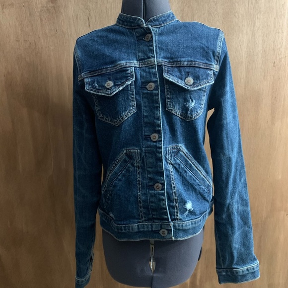 Hollister Women’s Blue Jean Jacket Sz M - Picture 11 of 12
